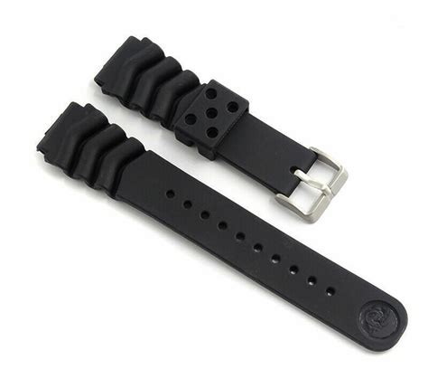 Uhrenarmband passend für Seiko Kautschuk schwarz 18mm 20mm 22mm eBay