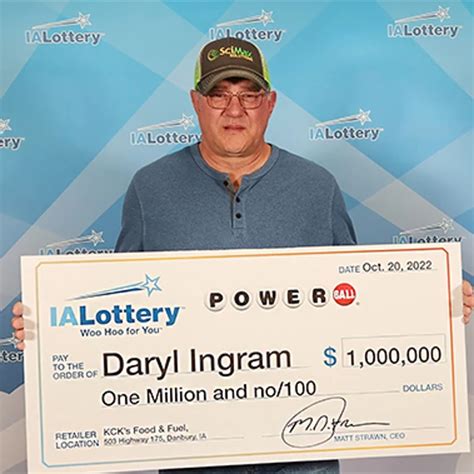 Nw Iowa Man Claims 1 Million Powerball Prize Powerball