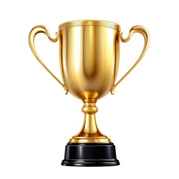 Realistic Gold Trophy Trophy Golden Championship Png Transparent