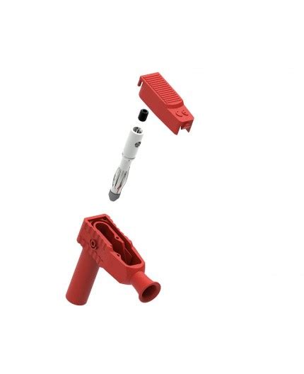 Electro PJP 1067 red Ø4mm right angled safety banana plug