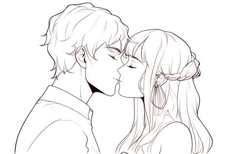 [f2u] Couple Kiss Base Line Art By Jellieadopts On Deviantart