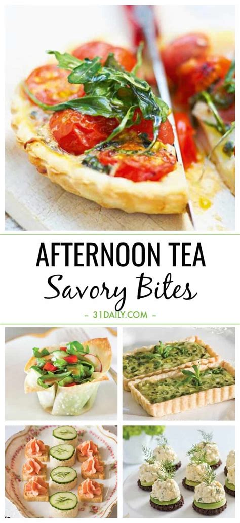 Easy Afternoon Tea Savory Bites: Recipes and Ideas - 31 Daily