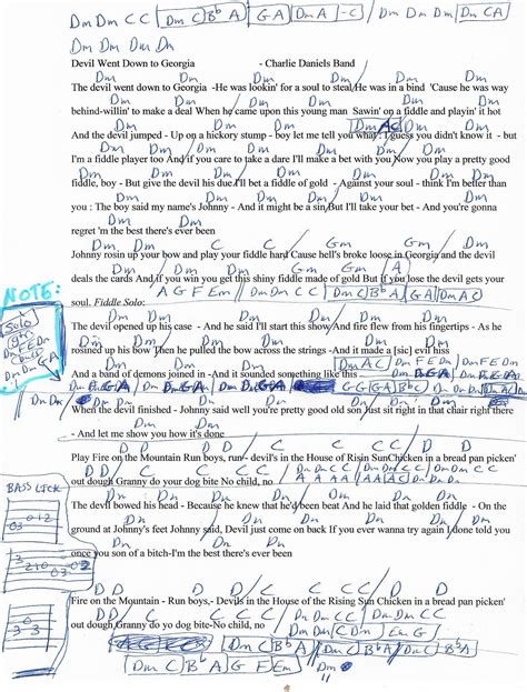 devil went down to georgia sheet music fiddle 1