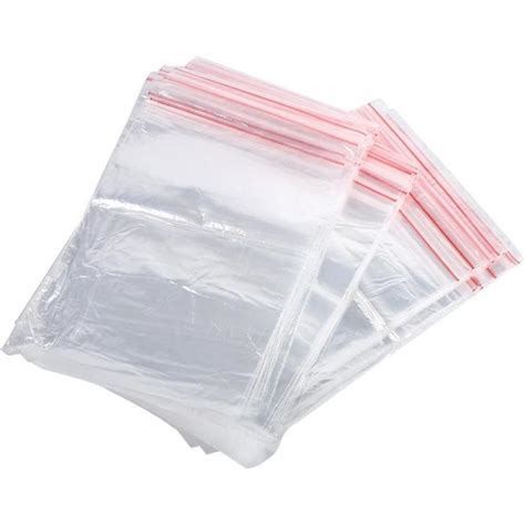 Pcs Cm Sachets Plastique Transparentes Zip Lock Sacs