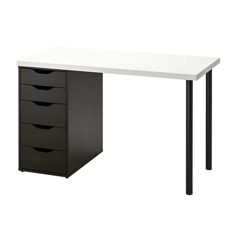 Lagkapten Alex Desk Whiteblack Brown Ikea Switzerland