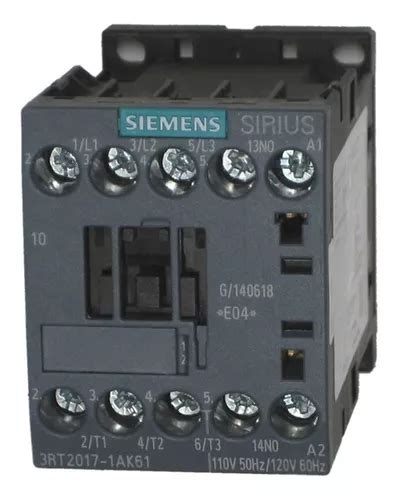 Siemens Contactor 3rt2017 1ak61 Bobina 120v 6piezas Meses sin interés