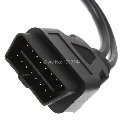 Elm327 Extension Cable Adapter Obd2 16pin Male To Dual Female Dual Elm327 2 In 1 Converted Cable