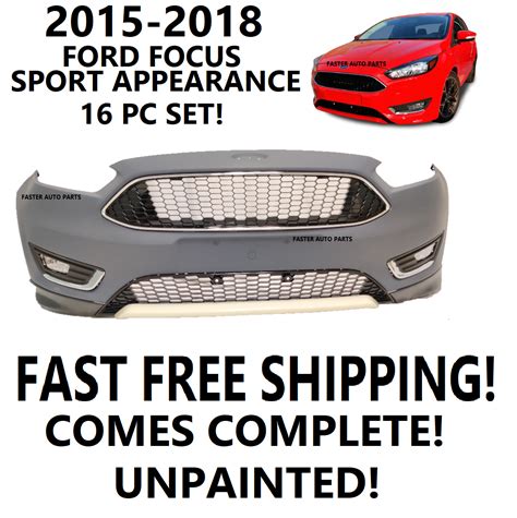 2015 2016 2017 2018 2019 Ford Focus Front Bumper Cover Sport Package New Ebay