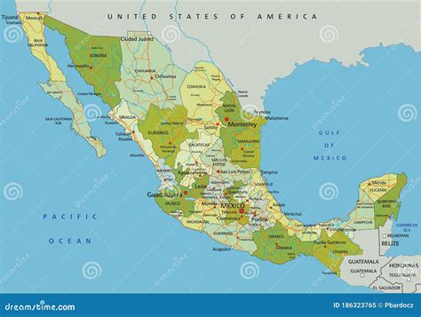 Printable Map Of Mexico Sample Template