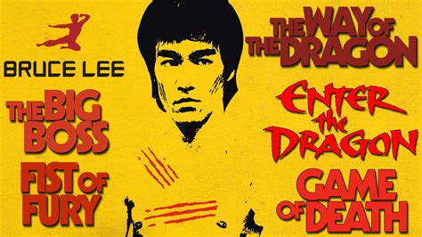 Bruces Movie Logos Bruce Lee Vintage Posters Legend Racing Fan Art