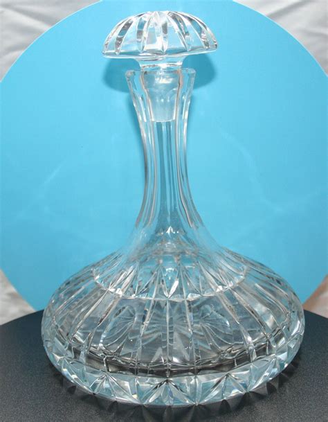 Vintage Crystal Glass Ships Decanter Etsy Uk Vintage Crystal