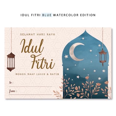 Jual Kartu Ucapan Lebaran Idul Fitri Eid Mubarak Card Harvest Hang Tag