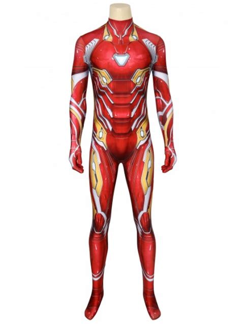 Avengers Infinity War Iron Man Tony Stark Nanotech Suit Costume