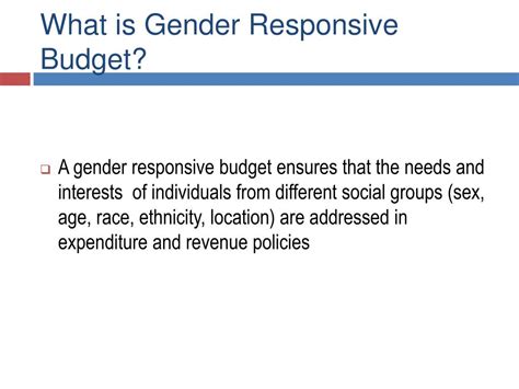 Ppt Gender Responsive Budgeting Powerpoint Presentation Free