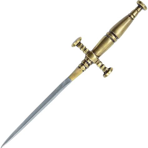 Brass Hilt Stiletto Dagger