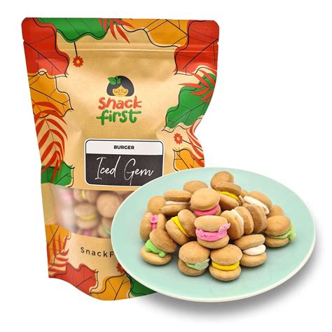 Snackfirst Burger Iced Gem Biscuits Old School Biscuits Ntuc Fairprice