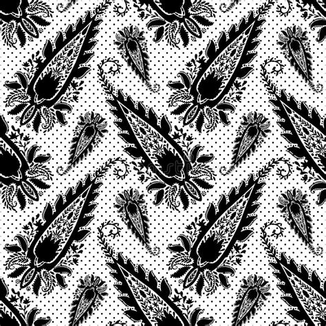 Seamless Pattern Ornament Folk Flower Floral Motif Rustic Paisley Style