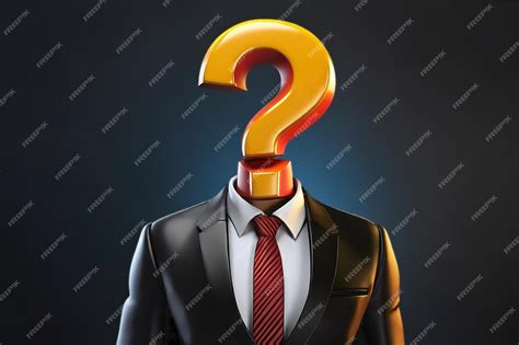 Premium Ai Image Mysterious Man With Question Mark Head Dressed In