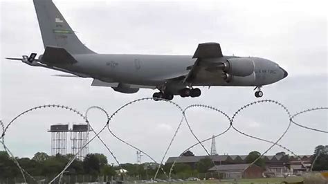 Usaf Boeing Kc Stratotanker Landing At Raf Mildenhall Fullhd