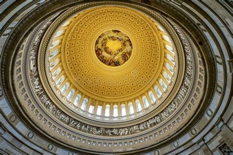 US Capitol Dome Rotunda Paintings Washington DC Editorial Photo - Image ...