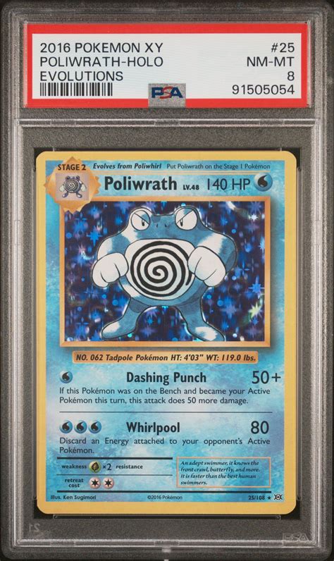 Pokemon Xy Evolutions Poliwrath Holo Psa Gamestop