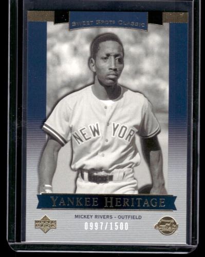 Upper Deck Sweet Spot Classic Yankee Heritage Mickey Rivers