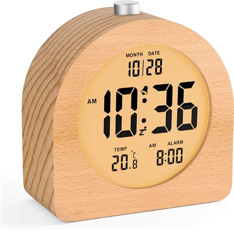 Homvilla R Veil Num Rique En Bois R Veil Matin Multifonctions Horloge