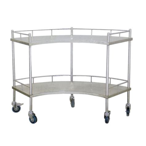 Mk S02 Hospital Mobile Medical Ss 304 Fan Shape Instrument Trolley With