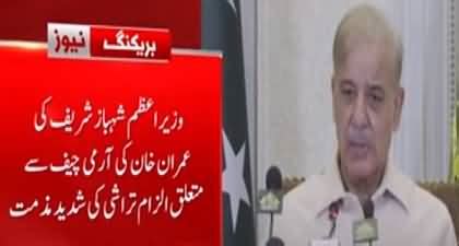 Prime Minister Shehbaz Sharif Strongly Condemned Imran Khan S Statement