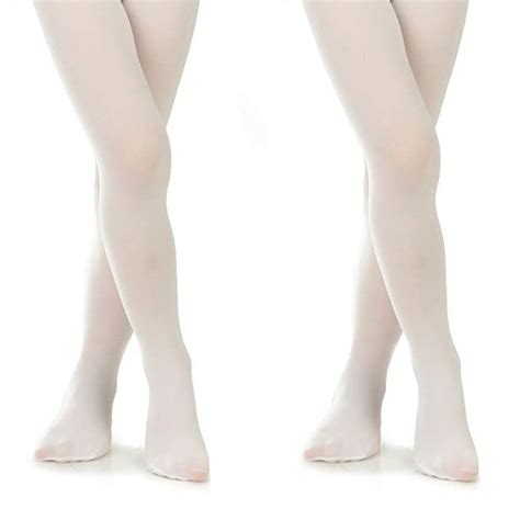 Silky Toes Girls Microfiber Opaque Footed Tights 2 Per