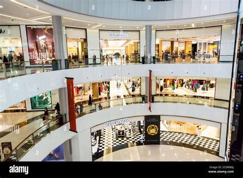 Interior View Of Dubai Mall Worlds Largest Shopping Mall Stock Photo