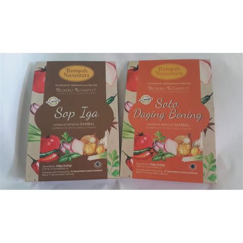 Jual REMPAH NUSANTARA BUMBU KOMPLIT SOTO DAN SOP 100GR Shopee Indonesia