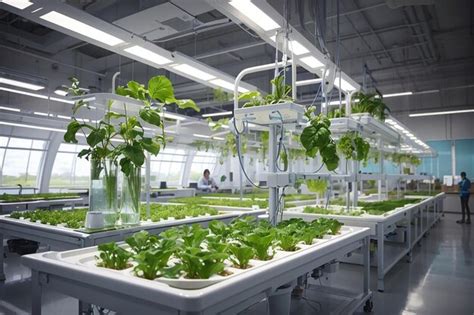 Premium Ai Image Hydroponics And Agriculture In Futuristic Science