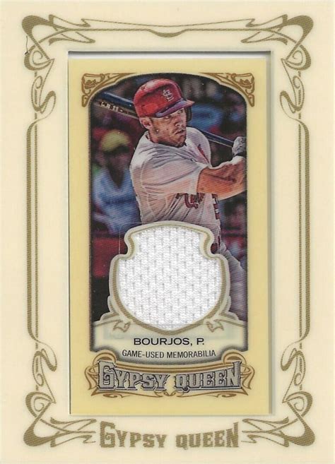 Topps Gypsy Queen Framed Mini Relics Gmr Pb Peter Bourjos Ebay