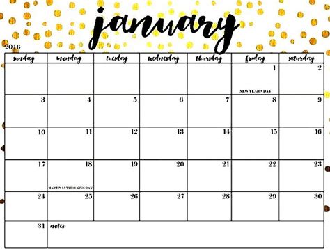 January 2019 Calendar Template With Holidays January2019 January