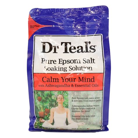 Dr Teals Epsom Salt Soaking Solution Calm Your Mind Ashwagandha Lb