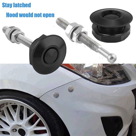 Phyun 4 Pcs Aluminum Quick Release Latches Push Button Racing Car Hood ...
