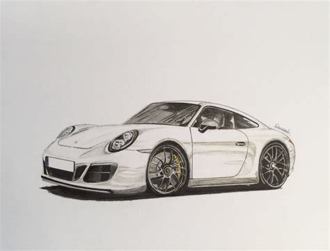 Porsche 911 Drawing at PaintingValley.com | Explore collection of ...