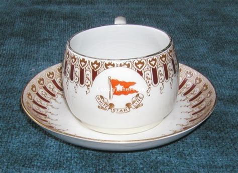 White Star Line Tea Cup & Saucer - Luxury Liner Row