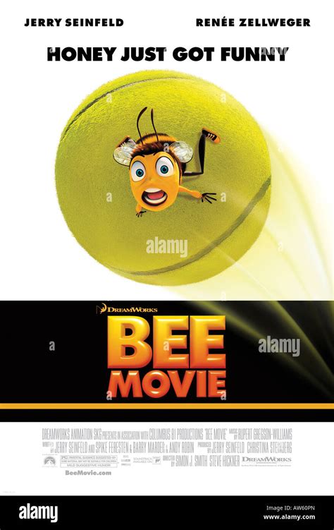 BEE MOVIE poster for 2007 Dreamworks Animation SKG film with Barry B Benson voiced by Jerry ...