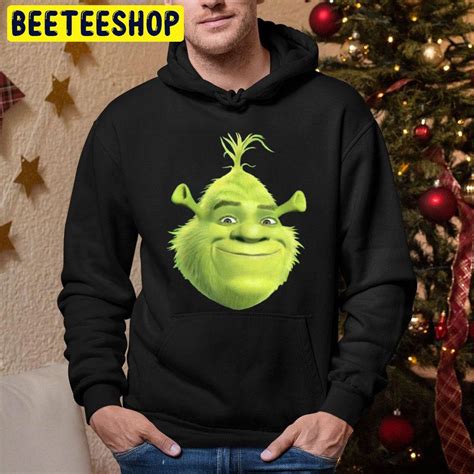 Shrek Grinch Face Meme Trending Unisex Hoodie - Beeteeshop