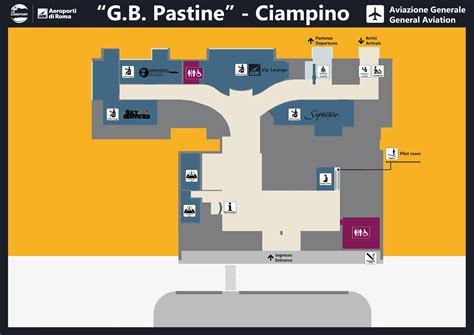 Ciampino G B Pastine International Airport Terminal Map (2025-2024