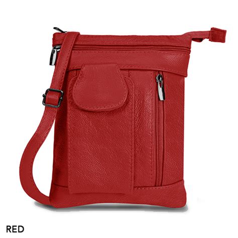 On The Go Soft Leather Crossbody Bag 2 Size Options