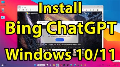 How To Install Bing With Chatgpt As An App On Windows Youtube