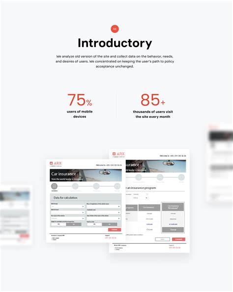 ARX: Car insurance marketplace on Behance