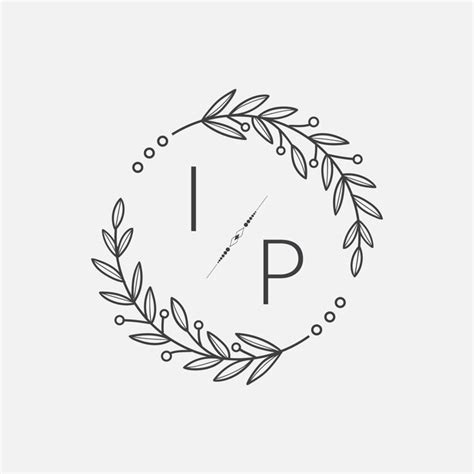 Premium Vector IP Initial Monogram Wedding With Creative Circle Line