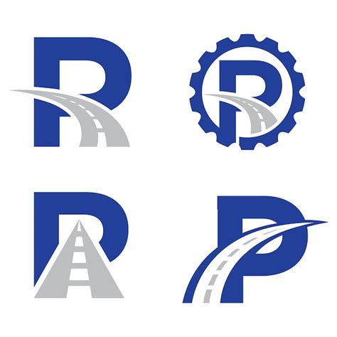 Litera P Z Logo Drogi Ikona Drogi Autostrada Jezdnia ścieżka Ikona Logo