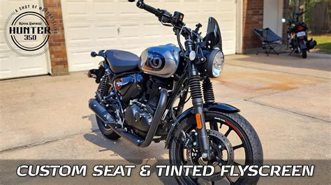 royal enfield hunter  custom seat  tinted flyscreen youtube