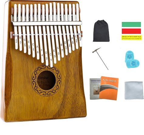 Kalimba Daumenklavier Tasten Akazienholz Marimbas Kalimba Mit