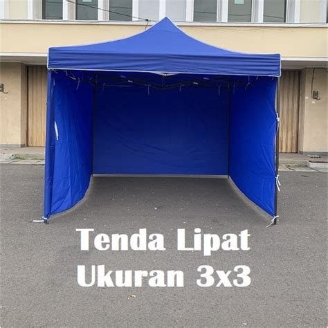 Jual Tenda Lipat 3x3 Lengkap Dinding Tenda Polos Non Mika Merah 420d Kota Bekasi Bs Tenda